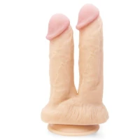 Sensual D48 Dildo s přísavkou 15 cm dvojité, černé
