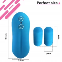 Sensual M14-2 Vibrační vajíčko, 20 vibračních, 2x AAA, modré