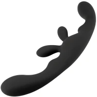 Sensual M28 dvojité silikónové dildo 23 cm, flexibilné, čierne