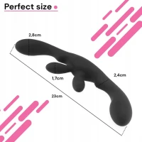 Sensual M28 Dvojité silikonové dildo 23 cm, flexibilní, fialové