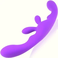 Sensual M28 Dvojité silikonové dildo 23 cm, flexibilní, fialové