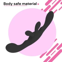 Sensual M28 Dvojité silikonové dildo 23 cm, flexibilní, fialové