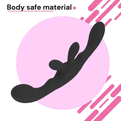 Sensual M28 Dvojité silikonové dildo 23 cm, flexibilní, fialové