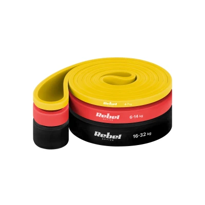 Rebel RBA-3001 Sada odporových gum TPE - Power Band PT-S3, 4-32 kg, 3 ks