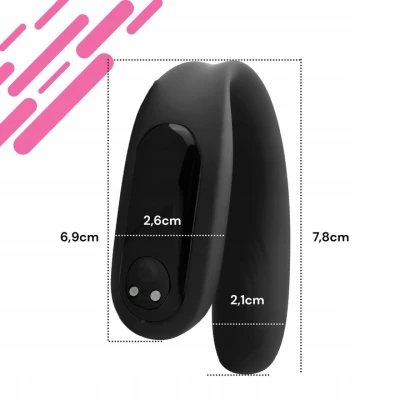 Sensual M80 Luxusní silikonový masážní vibrátor, 9 vibrací, černý