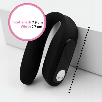 Sensual M80 Luxusní silikonový masážní vibrátor, 9 vibrací, černý