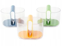 Verk 24220 Dvoukomorový stojan na příbory, žlutý