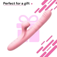 Sensual W122 Vibrátor Rabbit s funkcí sání 24 cm, růžový