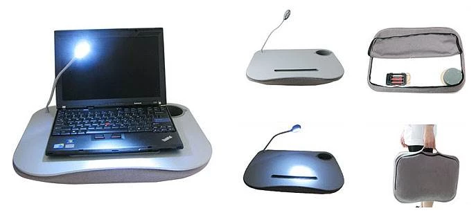 Podložka s polštářkem pod notebook + 5 LED lampička