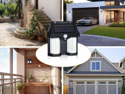 Verk 12335 Solární lampa se senzorem soumraku a pohybu, 3 režimy, 1200 lm