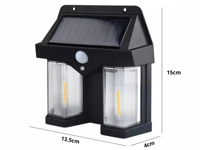 Verk 12335 Solární lampa se senzorem soumraku a pohybu, 3 režimy, 1200 lm
