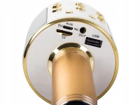 Verk 27424 Karaoke bluetooth mikrofon, 600mAh, zlatý 