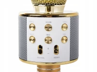 Verk 27424 Karaoke bluetooth mikrofon, 600mAh, zlatý 