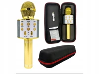 Verk 27424 Karaoke bluetooth mikrofon, 600mAh, zlatý 