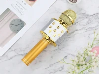 Verk 27424 Karaoke bluetooth mikrofon, 600mAh, zlatý 