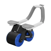 Rebel RBA-3068 Posilovací přístroj břišních svalů AB Roller Wheel, LCD, AB-3, černo-modrý