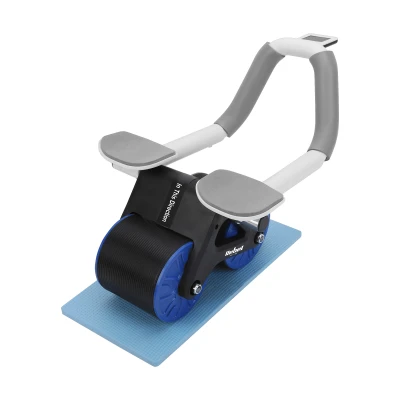 Rebel RBA-3068 Posilovací přístroj břišních svalů AB Roller Wheel, LCD, AB-3, černo-modrý