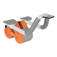 Rebel RBA-3068 Posilovací přístroj břišních svalů AB Roller Wheel, LCD, AB-3, šedo-oranžový