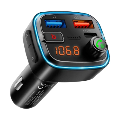Peiying URZ0487 Transmitter FM, MP3, Bluetooth 5.3, USB, USB-C, 12V / 24V 