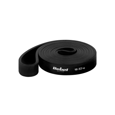 Rebel RBA-3001 Odporová guma TPE - Power Band PT-3, 16-32 kg, čierna