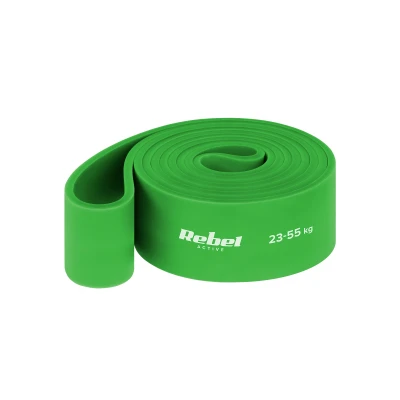 Rebel RBA-3001 Odporová guma TPE - Power Band PT-5, 23-55 kg, zelená
