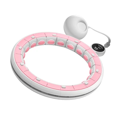 Rebel RBA-3067 Masážní obruč Hula Hoop se závažím, LCD, 44 cm, růžová