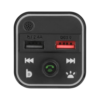 Peiying URZ0479 Transmitter FM, MP3, Bluetooth 5.3, 2 x USB, Quick Charge, 12V / 24V