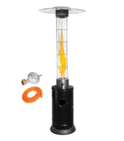 Gordon G1184 Terasový plynový ohřívač se skleněným krytem, 12,5 kW, černý