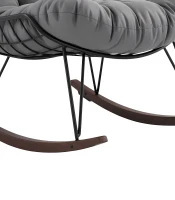 Gordon G1146 Hojdacie kreslo s mäkkým vankúšom, čierne a sivé