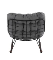 Gordon G1146 Hojdacie kreslo s mäkkým vankúšom, čierne a sivé