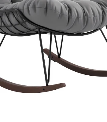 Gordon G1146 Hojdacie kreslo s mäkkým vankúšom, čierne a sivé