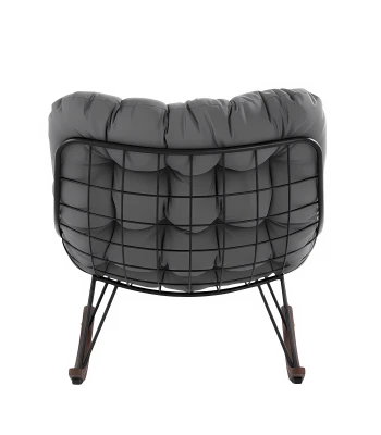 Gordon G1146 Hojdacie kreslo s mäkkým vankúšom, čierne a sivé