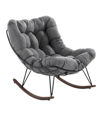 Gordon G1146 Hojdacie kreslo s mäkkým vankúšom, čierne a sivé