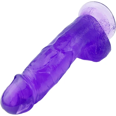 Sensual D26 Realistické dildo s přísavkou 17 cm, fialové