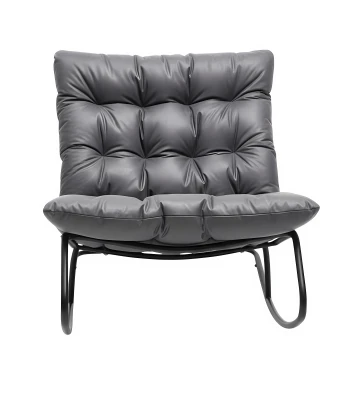 Gordon G1147 Houpací křeslo s měkkým polštářem, černošedé