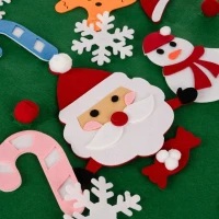 Ruhhy 24856 Plstěný vánoční stromeček s ozdobami 90 cm