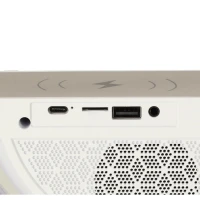 KIK KX3742 Multifunkčný reproduktor Bluetooth RGB s bezdrôtovou nabíjačkou, biely