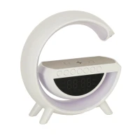 KIK KX3742 Multifunkčný reproduktor Bluetooth RGB s bezdrôtovou nabíjačkou, biely