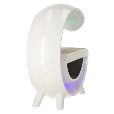KIK KX3742 Multifunkčný reproduktor Bluetooth RGB s bezdrôtovou nabíjačkou, biely