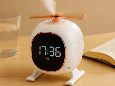 Verk 27502 Aromaterapeutický Bluetooth budík s reproduktorem, růžový