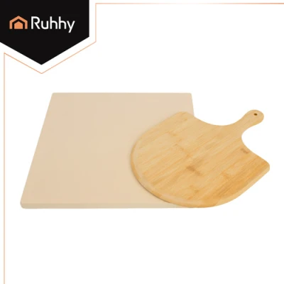 Ruhhy 26916 Kámen na pizzu 38 x 36 cm + lopatka