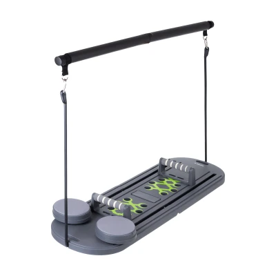 Trizand 27190 Multifunkčná doska na cvičenie pilates s držadlami 97x35 cm, sivá