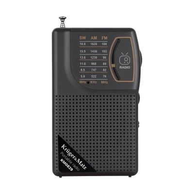 Kruger&Matz KM0829 Prenosné rádio AM/FM/SW, 3,7 V; 500 mAh, čierne