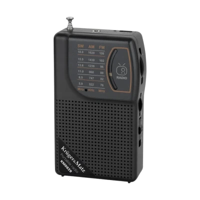 Kruger&Matz KM0829 Prenosné rádio AM/FM/SW, 3,7 V; 500 mAh, čierne