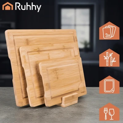 Ruhhy 26265 Sada bambusových prkének ve stojanu 3 ks