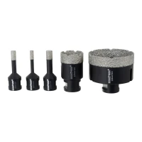 Bigstreen 27079 Diamantové děrovky sada 5 ks, M14 6–68 mm + adaptér
