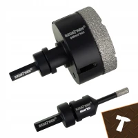 Bigstreen 27079 Diamantové děrovky sada 5 ks, M14 6–68 mm + adaptér