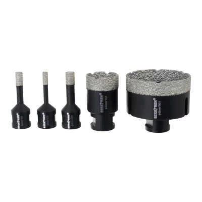 Bigstreen 27079 Diamantové děrovky sada 5 ks, M14 6–68 mm + adaptér