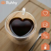 Ruhhy 26906 Sklenený hrnček srdce 240 ml