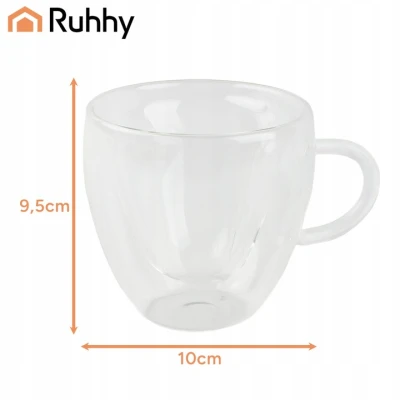 Ruhhy 26906 Sklenený hrnček srdce 240 ml